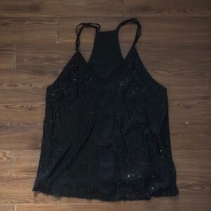 Black Sequin Women's Top